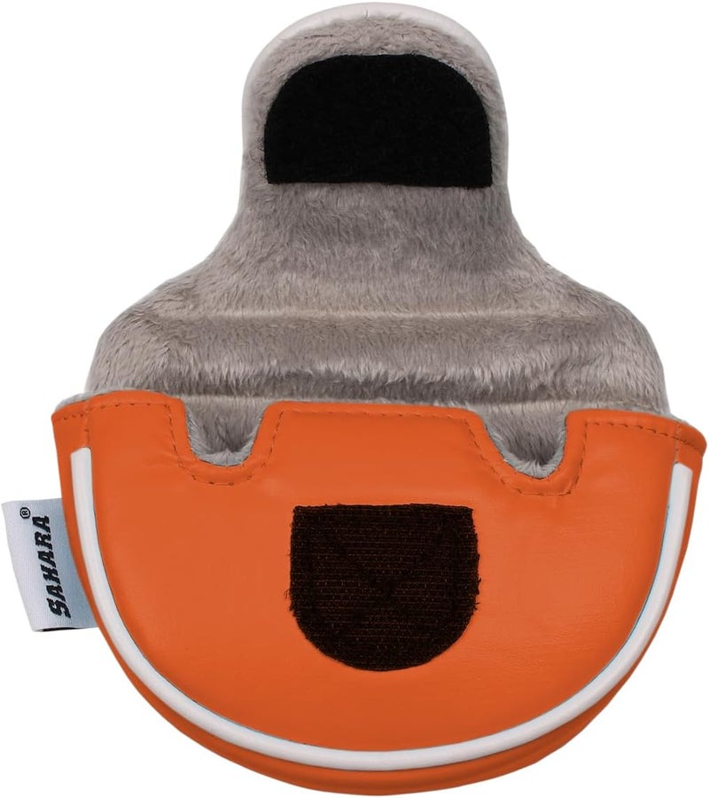 Hireko Sahara No-Logo Synthetic Leather Mallet Putter Headcover - Image 2